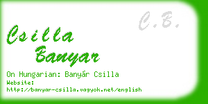 csilla banyar business card